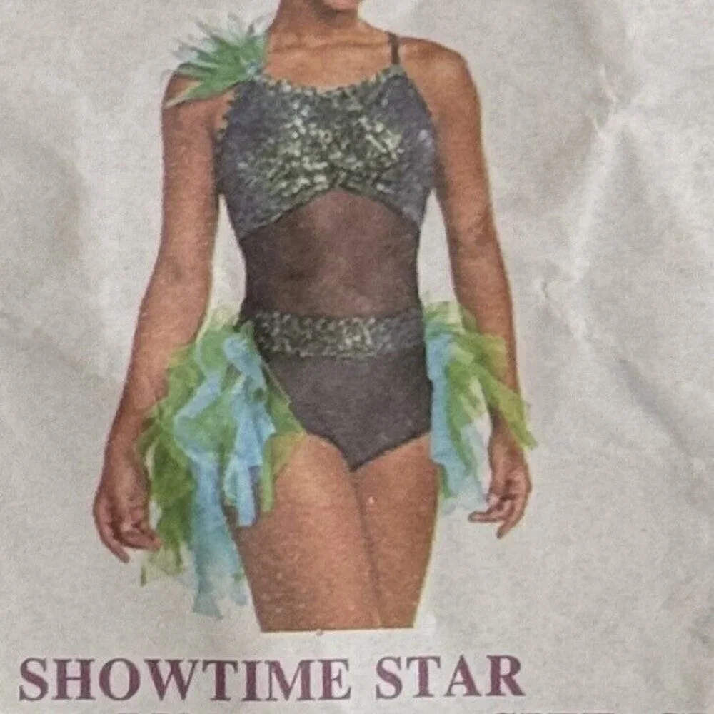 CURTAIN CALL Showtime Star 2-Piece Dance Costume‎ Leotard Tutu Size CME Ballet
